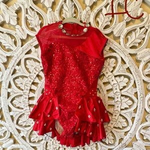 Red Dance Costume, Intermediate Child IC